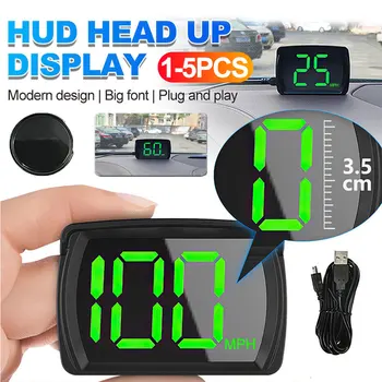1-5db GPS KMH MPH HUD Digitális Sebességmérő Fejét LCD Kijelző Elektronikus Tartozék Big Font Sebességet, az Autók, Autós Kiegészítők