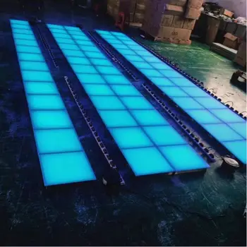 1db játék dmx512 300*300 mm-es vízálló LED földalatti csempe fény kerti út, park led emelet fény, színpad padló csempe jel