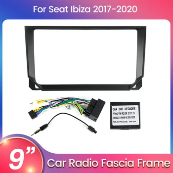2 DIN DVD Sztereó Rádió-Navigációs Fascia Panel Körül Rendszámtábla Keret Adapter Alkalmas Seat Ibiza 2017 2018 2019 2020
