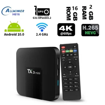 30db TX3 Mini TV Box Allwinner H616 2,4 GHz-es WiFi Android 10.0 2G 16G Támogatja a 4K VS X96Q H96 MAX V11 media player
