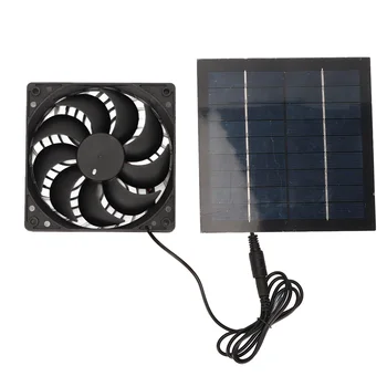 5W Solar Panel Ventilátor Solar Panel Ventilátor Készlet Kompakt, Hordozható, Környezetbarát a Kennel