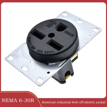 Amerikai Fekete 250V 30A Generátor Anti-ki az elektromos aljzatból NEMA 6-30R ipari áram csatlakozó inline csatlakozó vezeték