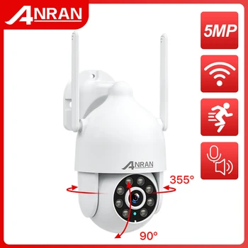ANRAN 5 MEGAPIXELES PTZ IP Kamera Wifi Vezeték nélküli Kültéri Dome Biztonsági Kamera Pan Tilt 4x Digitális Zoom CCTV IP66 éjjellátó