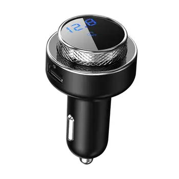 Autós Adapter a Mikrofon Feszültség Kijelző 12V-24V-os Autós USB Töltő