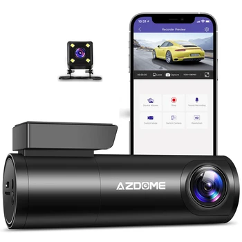 AZDOME M300/M300S Autó DVR 4K 500W Kamera Első & Hátsó WIFI GPS Videó Felvevő Kamera G-érzékelő Felvétel Parkolás Ellenőrzés