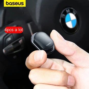 Baseus 4db Autó Horgok Szervező Tároló USB Kábel, Fejhallgató Kulcsot Tároló Öntapadó Fali Akasztó Horog Automatikus Rögzítő Klip