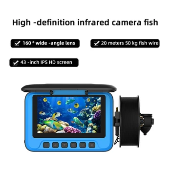 FDV3000 HD Halászati Ellenőrző 4000mAH Extra Hosszú Készenléti Halászati Kamera Infravörös éjjellátó Víz alatti Vizuális halradar