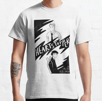 Heartstopper T-Shirt férfi póló fekete póló tervező, póló, férfi ing grafikus póló