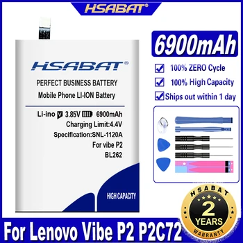HSABAT 6900mAh BL262 Akkumulátor Lenovo Vibe P2 P2C72 P2A42