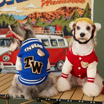 Kutya Ruha Őszi-Téli Ruházat Új Chenna Bichon Teddy Bulldog West Highland Jóképű Pet Baseball Egységes Divat
