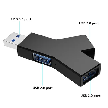 Mini USB-C 3.0 HUB 2.0 Típus C-3 Port Y-alakú Multi-Splitter Y-Típusú hálózati Adapter adapter Notebook PC Számítógép-Csatlakozó