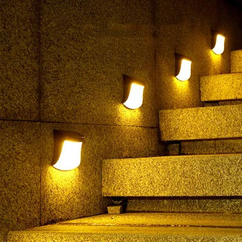 Napelemes LED Lámpa Lépcső IP65 Vízálló Kültéri Kerti Fény Útja, Udvaron, Teraszon Lépéseket, Kerítés, Kerti Lámpák Dekor Napelemes Lámpa Szabadban