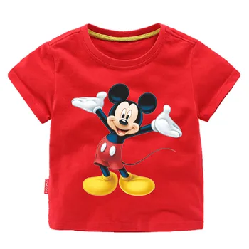 Nyári Fiúk camiseta Mickey pólók Gyermek Divat pamut Rövid Ujjú tshirt felső ruházat, Gyerek, állat nyomtatás póló fille