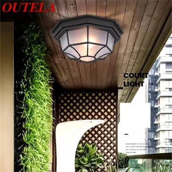 OUTELA Európai Stílusú Mennyezeti Lámpa, Kültéri Modern LED Lámpa Vízálló Haza Folyosó Dekoráció