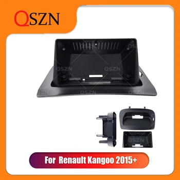QSZN 9 inch autórádió Keret Fascia Renault Kangoo 2015-2018 Nagy Képernyőn, Trim Panel Műszerfal Mount Kit-2 Din Telepítő DVD