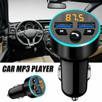Sztereó FM Transmitter Autóba MP3 Lejátszó 3.1 Gyors Töltés Bluetooth Kit USB FM Modulátor Kettős Töltő 5.0 Autós Kihangosító I8B6