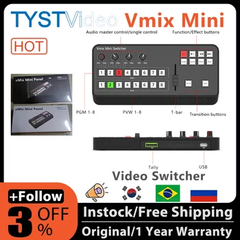 TYST Videó Vmix Mini Váltó BDM Vezérlőpult MIDI2.0 Video Felvétel Kapcsolótábla az OBS Ins TV Adások pk blackmagic