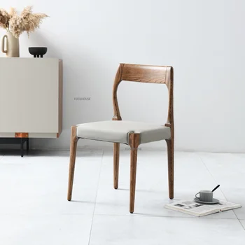 Tömör fa Étkező Székek skandináv bútorok kis lakás modern ebédlő asztal, szék, háztartási háttámla konyha étkező szék