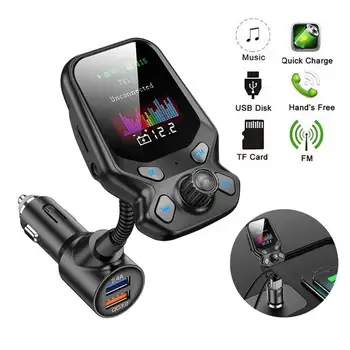 Vezeték nélküli FM Transmitter Automatikus Bluetooth 5.0 Vevő USB 2.4. A Töltő Készlet Töltő, MP3-Lejátszó, Rádió Adapter Autó Belső Accessori