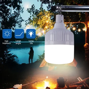 ZK20 Hordozható vészvilágítás a Horog Külső USB-s Újratölthető LED Lámpa Izzó Halászati Kemping Kerti Teraszon Kerti Világítás