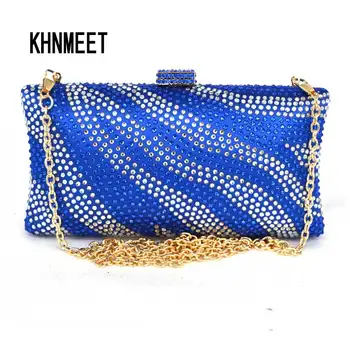 új divat csíkos női tervező kuplung híres márka a nők ég kék retikült tervező táskák este táskák, Pénztárca 06